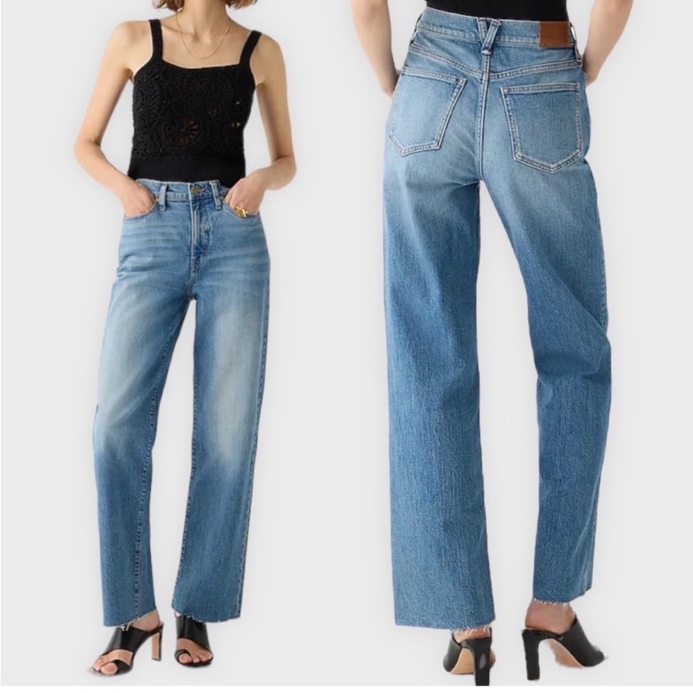 J. CREW High Waisted Full-length slim wide-leg jean Womens Size 27